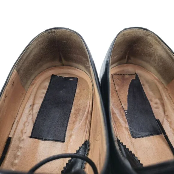 Vintage Mauri Exotic Genuine Teju Lizard Mens Size 12M Black Leather Italy Shoes - Picture 10 of 10